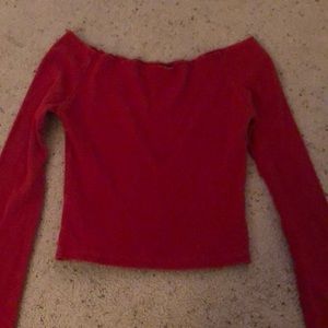 brandy Melville red long sleeve shirt
